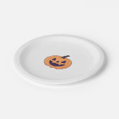 Assiettes En Carton Cute plaque papier Citrouille Halloween (Angle)