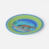 Assiettes En Carton Cute platypus plaque en papier caricature sous-mar (Angle)