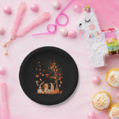 Assiettes En Carton Cute Pumpkin Gnomes Autumn Tree Fall Leaves (Fête)