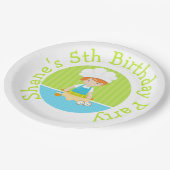 Assiettes En Carton Cute Red Hair Boy Baking Anniversaire (Angle)