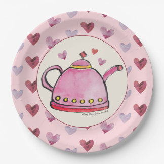 Assiettes En Carton Cute Retro Boho Saint Valentin Dames Tea Party