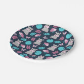 Assiettes En Carton Cute rose Turquoise Hippo Papillon Floral Lily Pad (Angle)