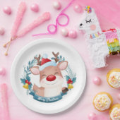 Assiettes En Carton Cute Rudolph (Fête)