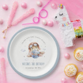 Assiettes En Carton Cute Rust Marine Enfants Avion Étoiles Sky Teddy A (Fête)