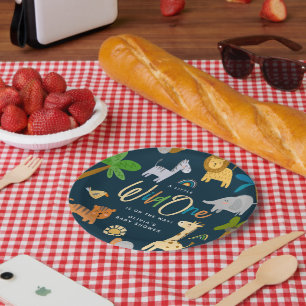 Assiettes En Carton Cute Safari Jungle Animal Wild Un Baby shower