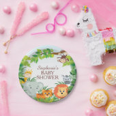 Assiettes En Carton Cute Safari Jungle Baby shower 7" Plate (Fête)