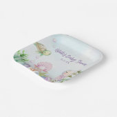 Assiettes En Carton Cute Sea Créatures Plaques de Baby shower rose (Angulaire)