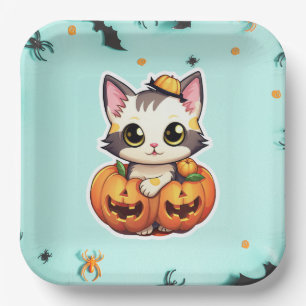Assiettes en carton Cute Série 7-6=7