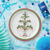 Assiettes En Carton Cute Sheep Tree Fleece Navidad (Fête)