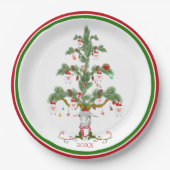 Assiettes En Carton Cute Sheep Tree Fleece Navidad (Devant)