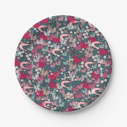 Assiettes En Carton Cute Shrimp Paper Plates (Devant)