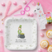 Assiettes En Carton Cute Simple Leprechaun St. Patrick's Day Whimsical (Fête)