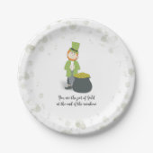 Assiettes En Carton Cute Simple Leprechaun St. Patrick's Day Whimsical (Devant)