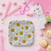 Assiettes En Carton Cute simple Motif blanc marron (Fête)