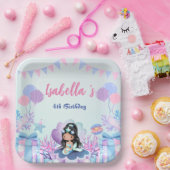 Assiettes En Carton Cute Sirène Arc-en-ciel Aquarelle fête d'anniversa (Fête)