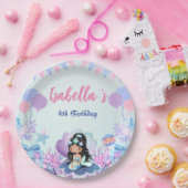 Assiettes En Carton Cute Sirène Arc-en-ciel Aquarelle fête d'anniversa (Fête)