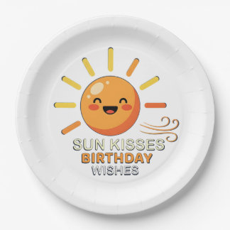 Assiettes En Carton Cute Smiling Sun Birthday Party Paper Plates