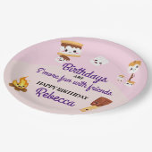 Assiettes En Carton Cute S'mores Campout Anniversaire (Angle)