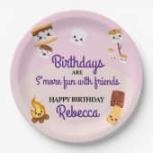 Assiettes En Carton Cute S'mores Campout Anniversaire (Devant)