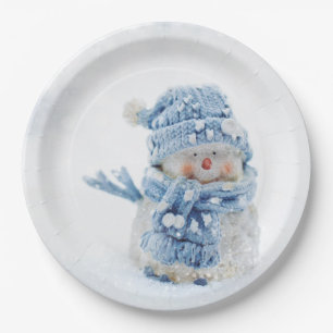 Assiettes En Carton Cute Snowman au photographe de Christmas