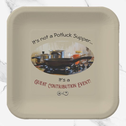 Assiettes En Carton Cute soirée Potluck Beige