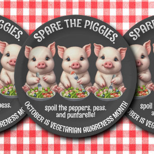 Assiettes En Carton Cute Spare Piggies Manger Salades
