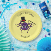 Assiettes En Carton Cute Spider dans le top a un dessin animé (Fête)