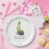 Assiettes En Carton Cute St. Patrick's Leprechaun Custom (Fête)