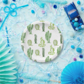 Assiettes En Carton Cute Succulent Joli Cactus en papier vert (Fête)