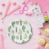 Assiettes En Carton Cute Succulent Joli Cactus en papier vert (Fête)