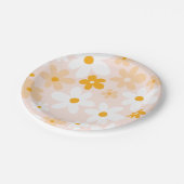 Assiettes En Carton Cute Super Boho rose Jaune Daisy (Angle)