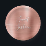 Assiettes En Carton Cute Sweet 16 Anniversaire Rose Gold Blush Rose<br><div class="desc">Sweet 16 Anniversaire Rose Gold Blush Pink Elegant Plates qui sont parfaites pour une Rose Gold ou Rose Anniversaire. Ces Plaques sont parfaites pour une fête d'anniversaire Sweet sixteen.</div>