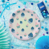 Assiettes En Carton Cute Sweet cupcake & Sprinkle 2e anniversaire fill (Fête)