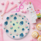 Assiettes En Carton Cute Sweet cupcake & Sprinkle 2e anniversaire fill (Fête)