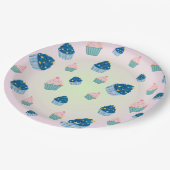 Assiettes En Carton Cute Sweet cupcake & Sprinkle 2e anniversaire fill (Angle)