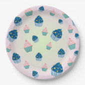 Assiettes En Carton Cute Sweet cupcake & Sprinkle 2e anniversaire fill (Devant)