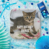 Assiettes En Carton Cute Tabby Kitten L'air surpris à l'anniversaire (Fête)
