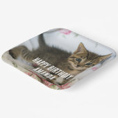 Assiettes En Carton Cute Tabby Kitten L'air surpris à l'anniversaire (Angulaire)