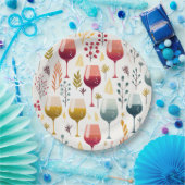 Assiettes En Carton Cute tasses à vin plaque en papier (Fête)