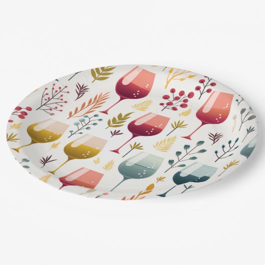 Assiettes En Carton Cute tasses à vin plaque en papier (Angle)