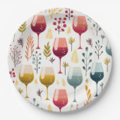 Assiettes En Carton Cute tasses à vin plaque en papier (Devant)