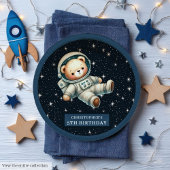 Assiettes En Carton Cute Teddy Astronaut garçon Baby shower plaque en
