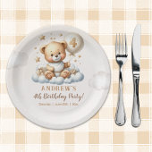 Assiettes En Carton Cute Teddy Bear 4th Birthday