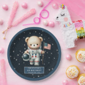 Assiettes En Carton Cute Teddy Bear Astronaut Baby Boy Shoy Party (Fête)