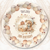 Assiettes En Carton Cute Teddy Bear Automne Plaques Papier Anniversair