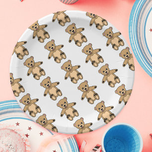 Assiettes En Carton Cute Teddy Bear Kids Birtday
