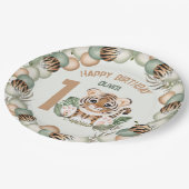 Assiettes En Carton Cute Tiger Wild One Boy 1er Anniversaire Plaque Pa (Angle)