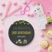 Assiettes En Carton Cute Tractor Farm 3e anniversaire Confetti Invitat (Fête)