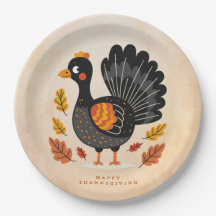 Cute Turquie Bon thanksgiving plaque de papier