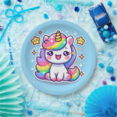 Assiettes En Carton Cute Unicorn (Fête)